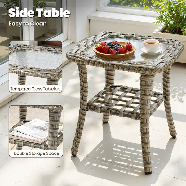 Patio Furniture Set Built for Outdoor Living, 9 Pieces, Swivel Chairs, All-Weather Wicker, Steel Frame