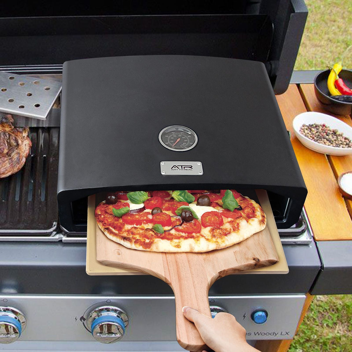 Portable Outdoor Pizza Oven – Gas Stove Top with Stone Included