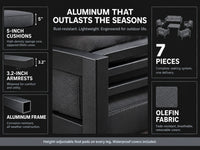 Aluminum Patio Furniture Set, 7 Piece Metal Outdoor Set, Patio Furniture Set with Waterproof Covers for Backyard Garden（Grey） — Results & Stats